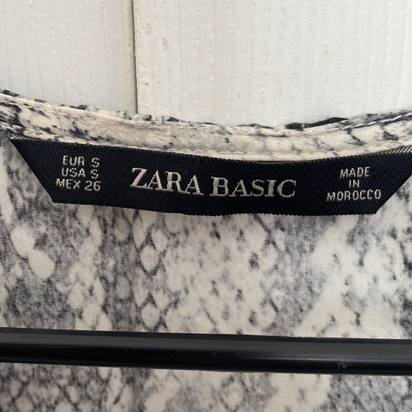 Zara snake print Mini Button Dress Sz Small - Picture 5 of 6